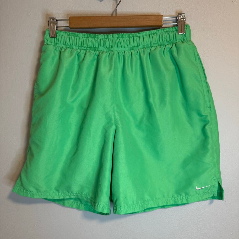 Nike Swim - Swim Trunks Green Swim Board Shorts Drawstring Men’s Size Medium